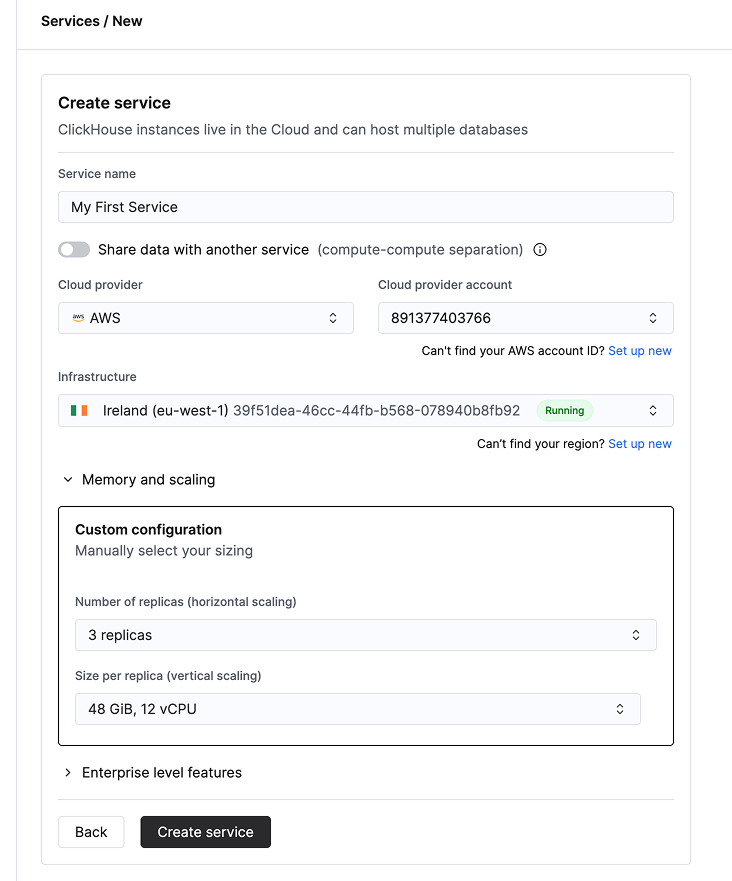Создание нового сервиса BYOC
