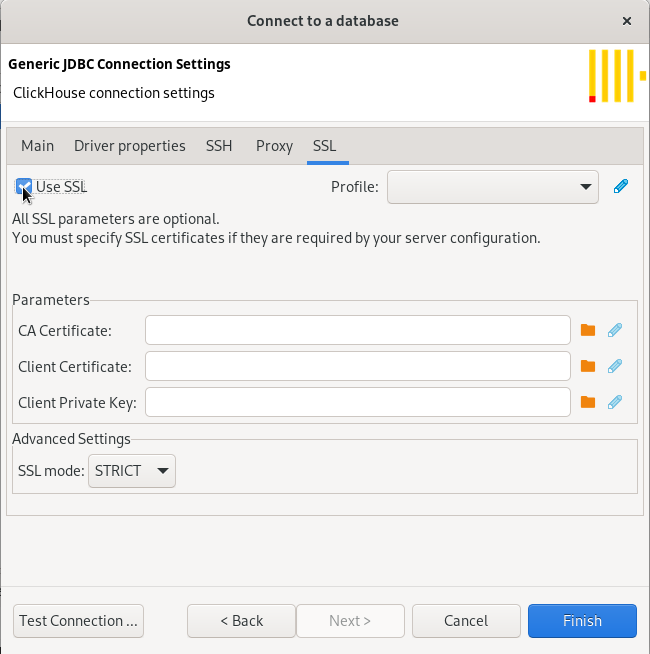 Включение SSL при необходимости