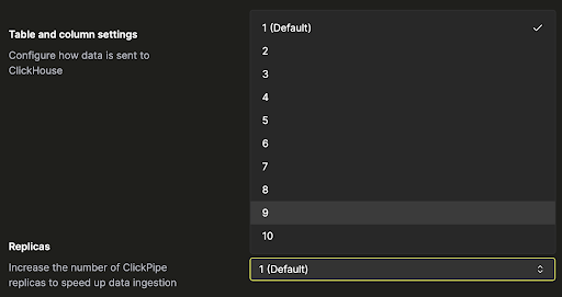 Реплик�и ClickPipes — Сколько реплик ClickPipes мне нужно?